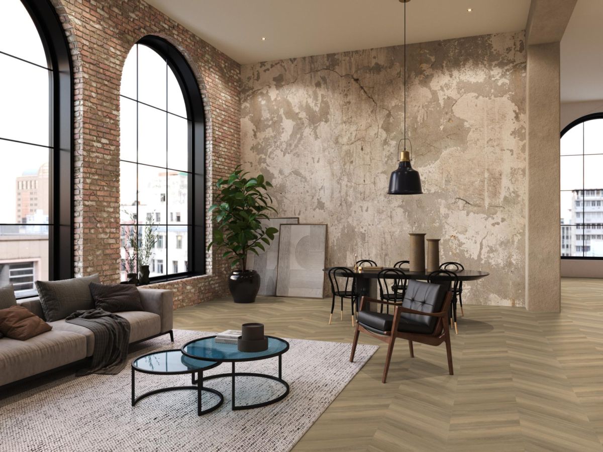 Floorlife - Yup Chevron - 9073250319 - Natural - Dryback