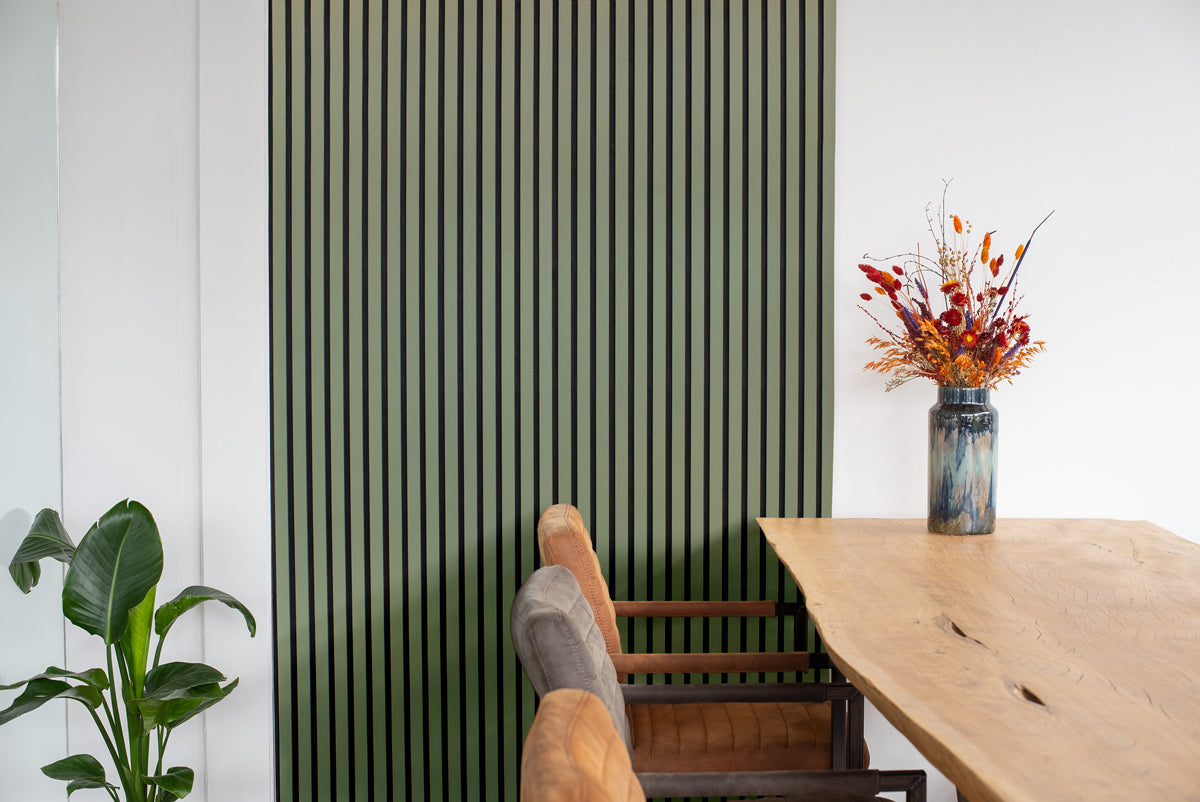 Akupanel XL Wandpaneel - Lino Olijfgroen - Floer - FLR-9077