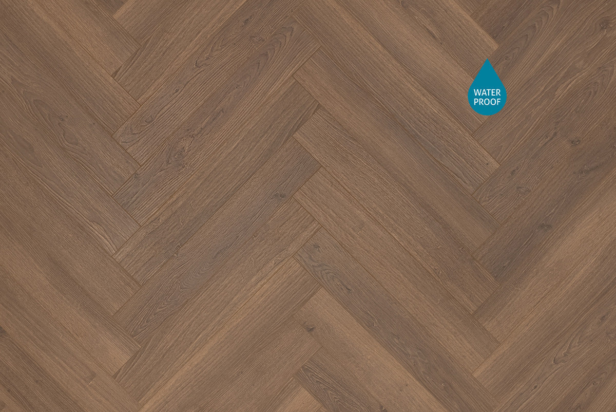 Floer - Laminaat - Walvis Visgraat - FLR-1613 - Bultrug Bruin