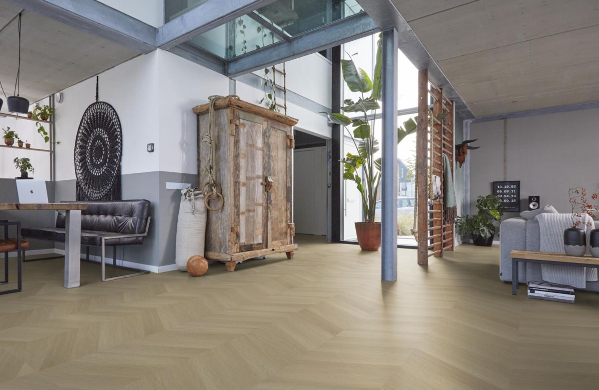 Floorlife - Yup Fulham Chevron - Hongaarse Punt - 6613161019 - Natural Oak - Dryback
