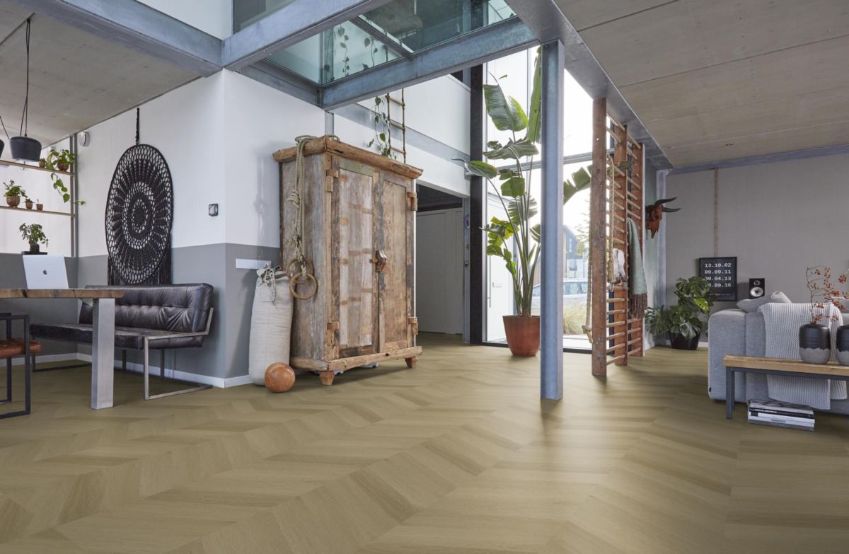 Floorlife - Yup Fulham Chevron - Hongaarse Punt - 6613161419 - Warm Oak - Dryback