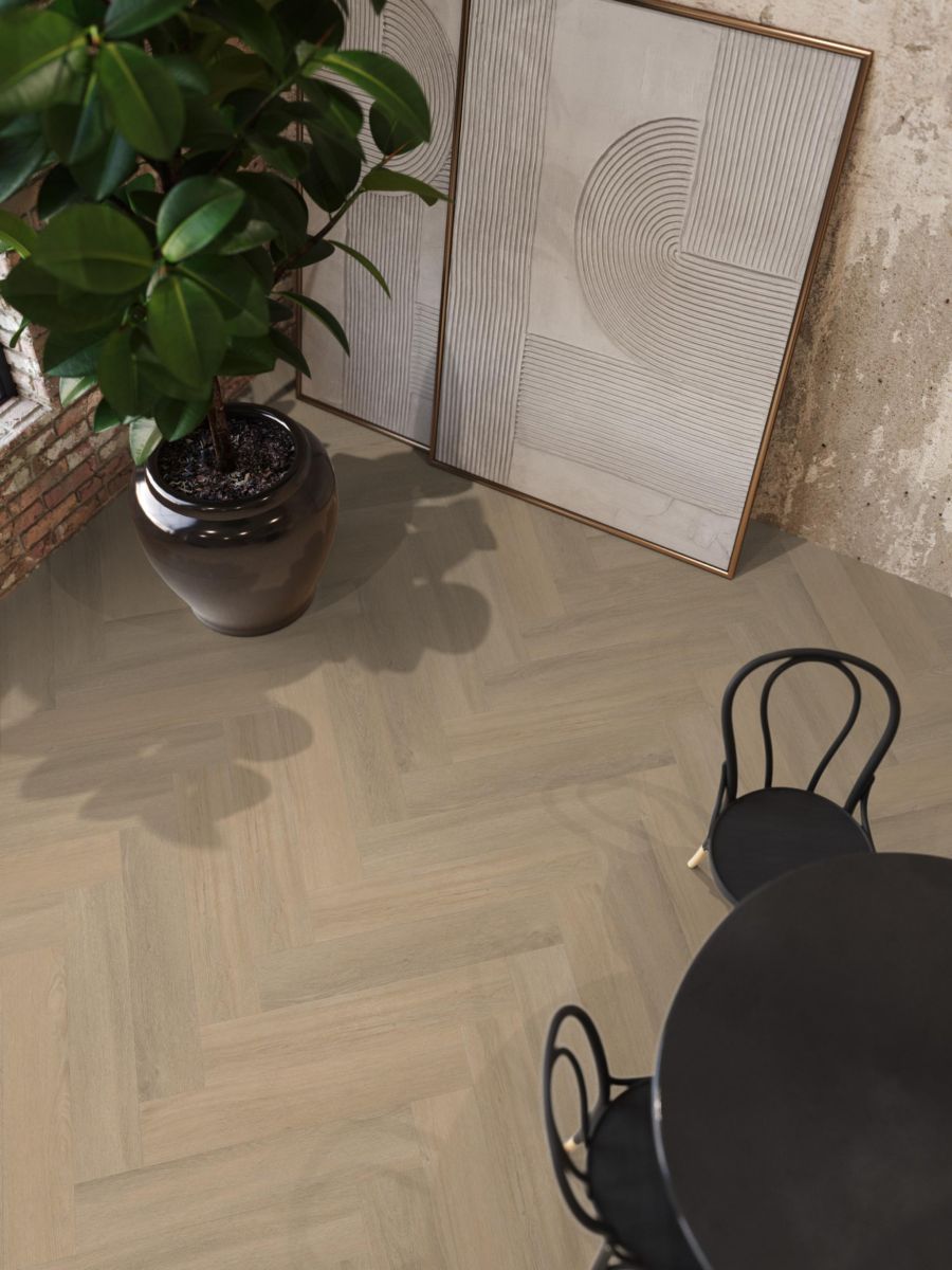 Floorlife - Yup Sutton Herringbone - 9030150419 - Warm Beige - Dryback