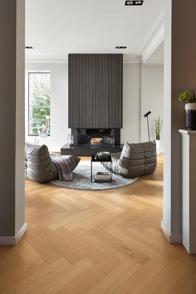 Floer - Hybride Hout - Natuur Eiken Visgraat - FLR-5017