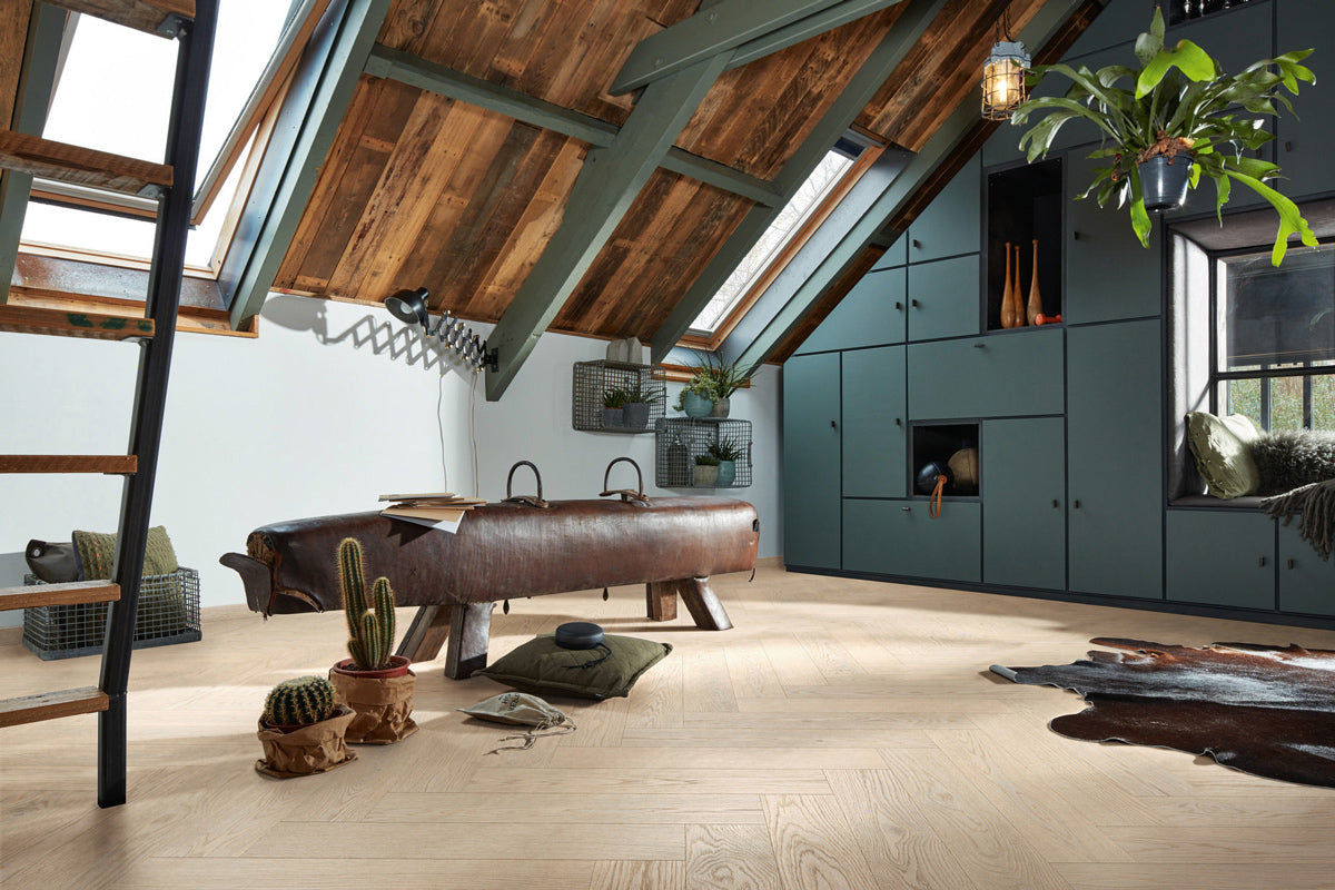 Floer - Hybride Hout - Wit Eiken Visgraat - FLR-5016
