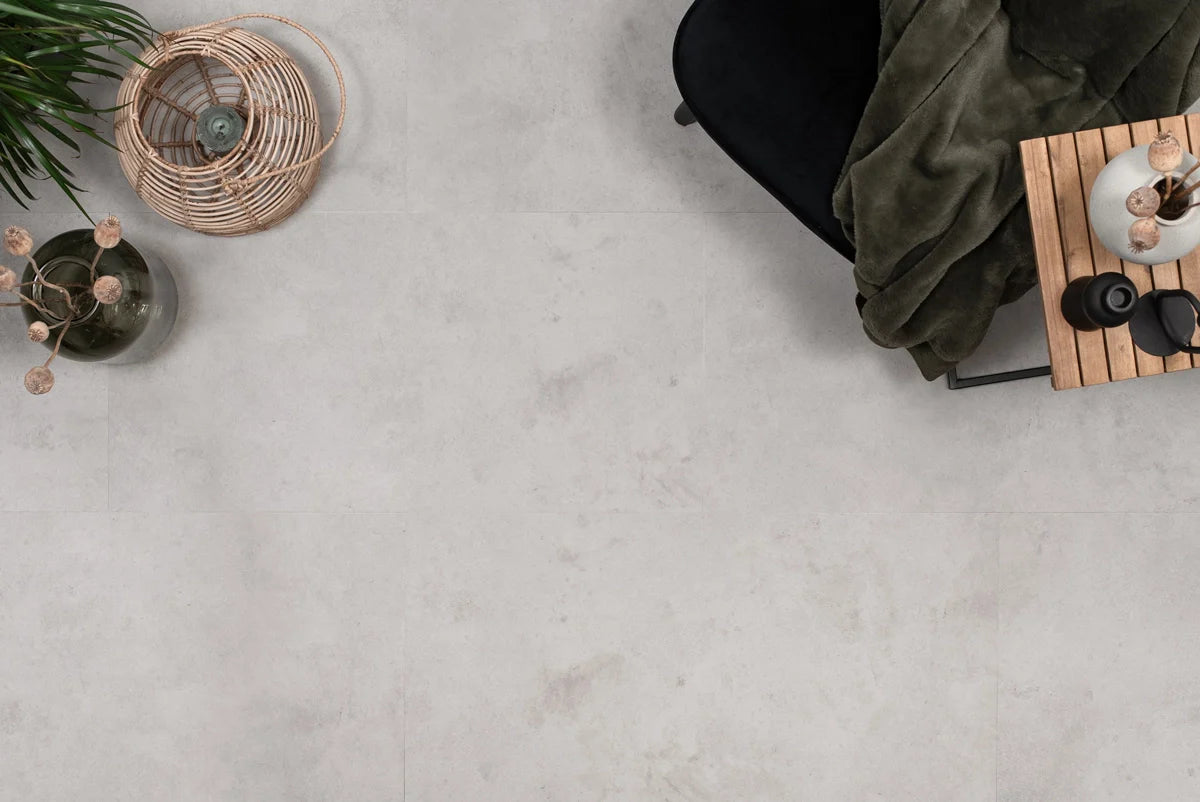 Floer - Tegel - FLR-3613 - Betonlook Lichtgrijs - Dryback - Megamat