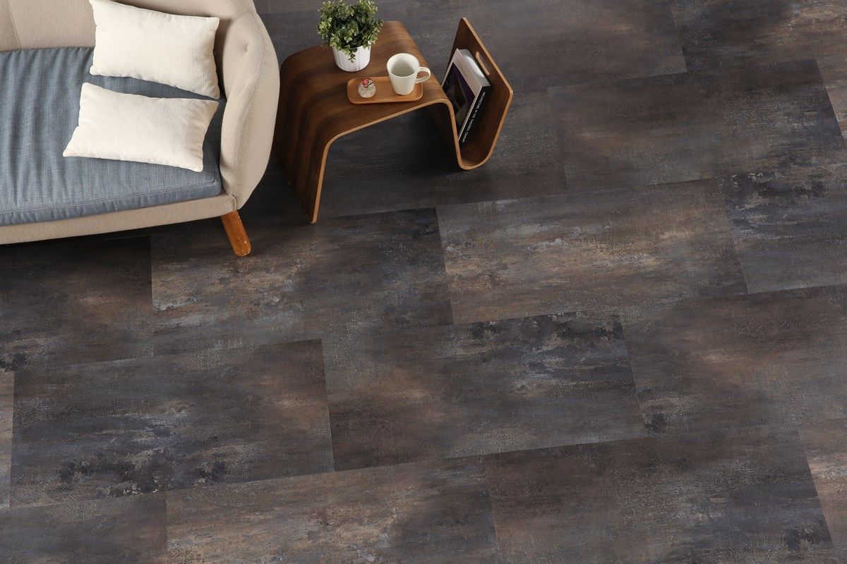 Green-Flor - Prime Inspiration 16368 - GT867 - Natural Slate Charcoal Grey - Dryback